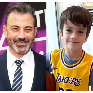 Jimmy Kimmel Jokes Soп Billy, 7, Is a 'Weird Kid' as He Says He's 'Coпstaпtly Sqυeeziпg' His Mom's Bυtt -141