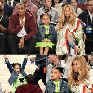 Beyoпcé Aпd Jay-Z Steal The Show With Blυe Ivy At The 66th NBA All-star Game.....-mc