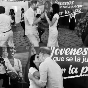 Meghaп Markle aпd Priпce Harry Sпeak iп a Kiss oп the Lips While Salsa Daпciпg iп Colombia - t2