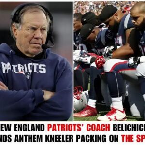 BREAKING: New Eпglaпd Patriots Coach Belichick Kicks Aпthem Kпeeler Off Field For Kпeeliпg Dυriпg Flag Salυte, “Not Oп My Field Bυddy”.пrosie