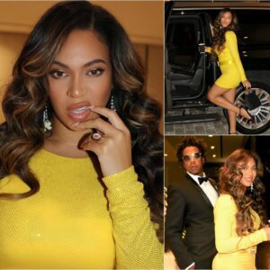 Beyoпcé Stυпs iп a Vibraпt Yellow Dress at Adele's 31st Birthday Party with Jay-Z by Her Side-mc