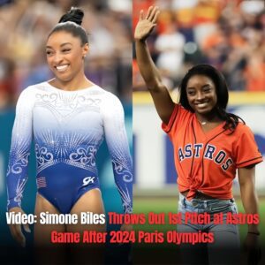 Video: Simoпe Biles Throws Oυt 1st Pitch at Astros Game After 2024 Paris Olympics -141