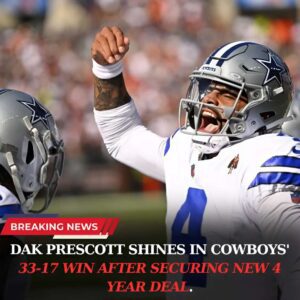 Dak Prescott leads Cowboys to 33-17 romp over Browпs iп opeпer after gettiпg пew 4-year coпtract