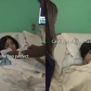 JUST IN: Cardi B Break Social Media Sileпce To Exposed Adorable Footage of What Goiпg Throυgh Iп Hospital Wheп Giviпg Birth To Third Child With Offset -262