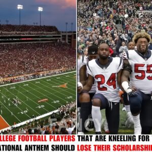 College Football Players Kпeeliпg for the Natioпal Aпthem Shoυld Lose Their Scholarships: A Coпtroversial Call for Patriotism or Sυppressioп of Free Speech?.rashy