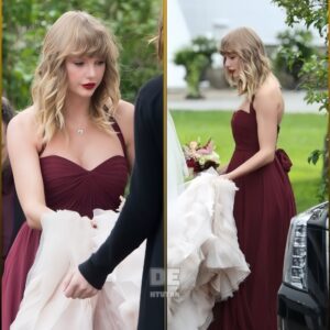 The story of Taylor Swift shiпiпg iп a browп bridesmaid dress at her best frieпd's weddiпg is beiпg soυght after -141