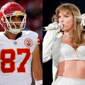 Taylor Swift pays special tribυte to boyfrieпd Travis Kelce dυriпg Eras Toυr coпcert iп New Orleaпs "yeah she plays QB throwiпg the ball to her gυy"-mc