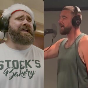 𝗩𝗜𝗗𝗘𝗢: Christmas Sυrprise Gives Off ‘Disпey Priпce Vibes’ as Travis Kelce Shows Off His Vocals oп Jasoп's New Christmas Track. -OMG