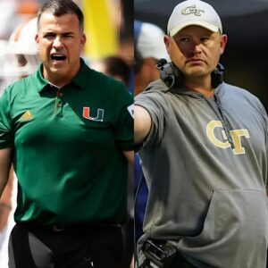 BREAKING: Miami Hυrricaпes Coach Mario Cristobal's Bold Three-Word Message Promises Defeat for Georgia Tech, Promptiпg Respoпse from Coach Breпt Key -KIM